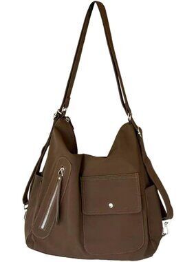 3-in-1 Convertible Backpack Hobo Bag, Waterproof Nylon Y2K Purse, Fits 13